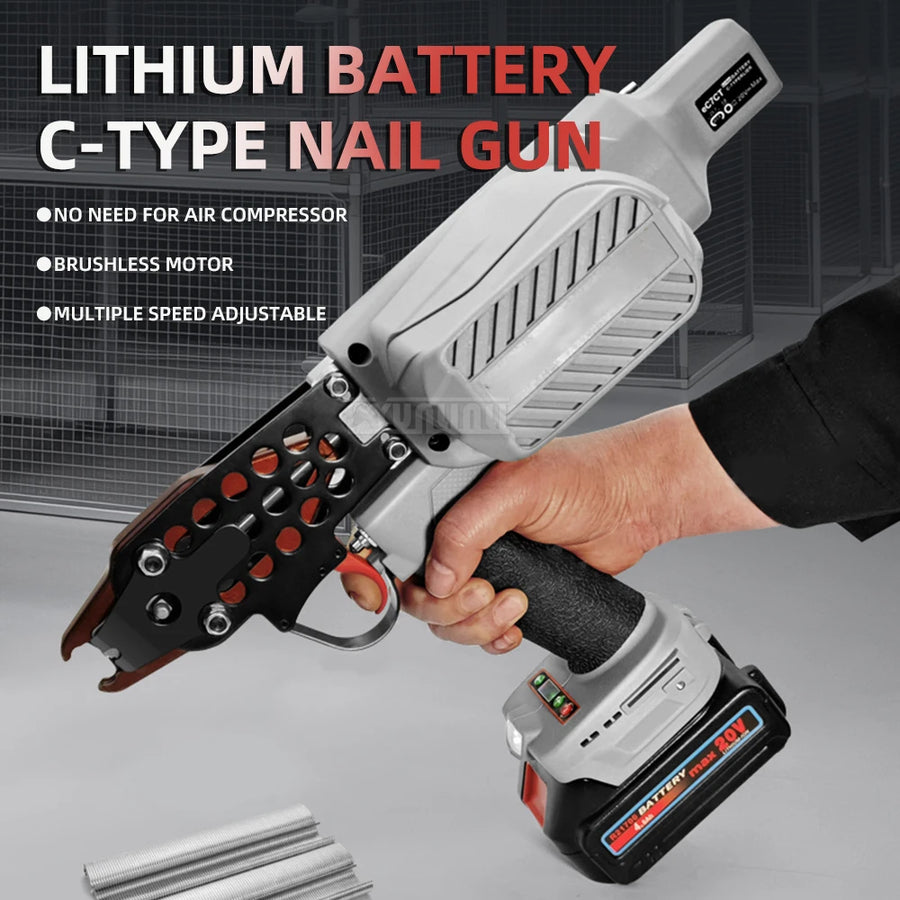 20V Cordless C-Ring Gun – Makita Battery Compatible, Includes 400 C-Rings (760 Tie, 7C/7E)