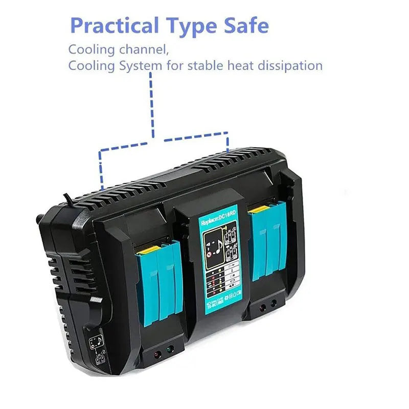 DC18RD Dual USB Port Charger for Makita 14.4V-18V Lithium Batteries BL1860 BL1415 BL1430 BL1830 BL1840 BL1850 BL1845