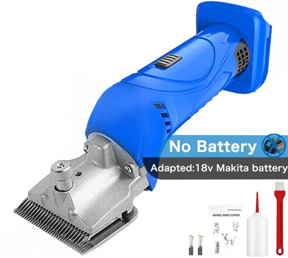 Cordless Electric 35 Teeth Horse & Goat Hair Clippers - Compatible with Makita Batteries