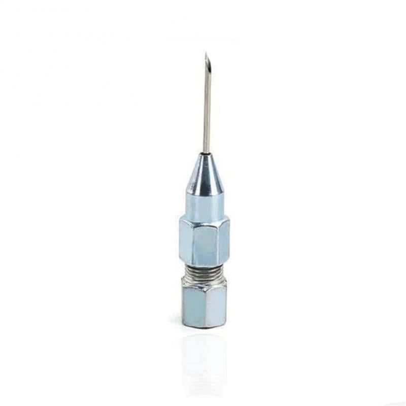 Needle adapter for oil-filled or difficult-to-grease areas, suitable for tight spaces