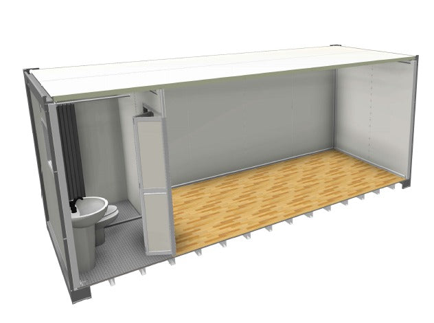 Casa estudio prefabricada independiente con baño propio - 14,4 m2 (6000x2438x2791mm) Solución de vivienda llave en mano asequible para empresas agrícolas y mineras